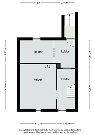 Plattegrond - Den Boschstraat 5, 6415 BJ Heerlen - den boschstraat 5 heerlen 2D keld.jpg